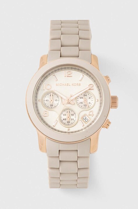 Ρολόι Michael Kors χρώμα: μπεζ