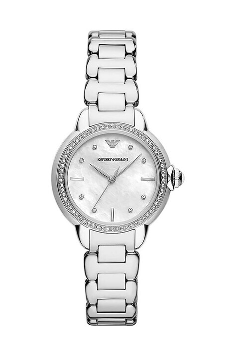 Ρολόι Emporio Armani χρώμα: ασημί