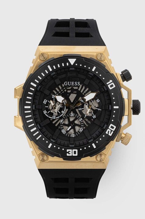 Ρολόι Guess χρώμα: μαύρο
