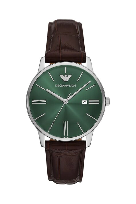 Ρολόι Emporio Armani MINIMALIST χρώμα: καφέ, AR11672