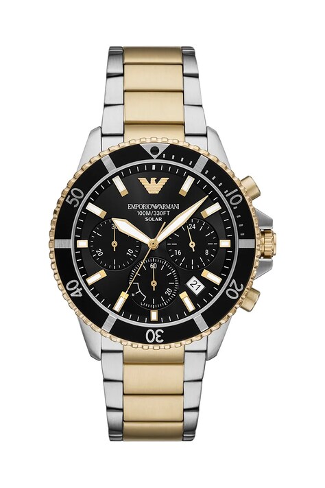 Ρολόι Emporio Armani WORLD EXPLORER χρώμα: χρυσαφί, AR11680