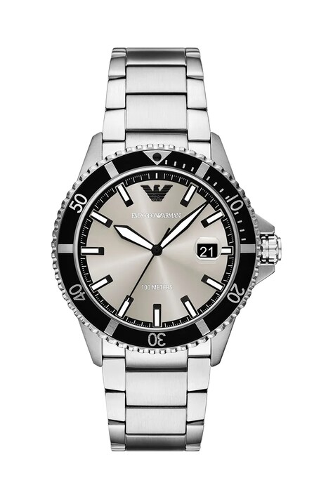 Ρολόι Emporio Armani WORLD EXPLORER χρώμα: ασημί, AR11683