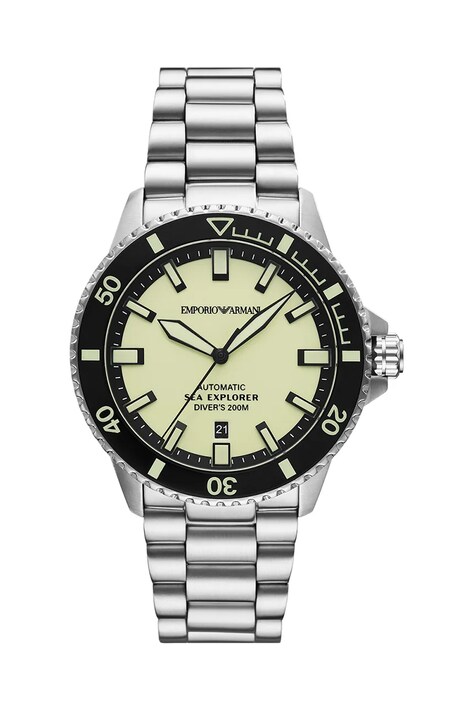 Ρολόι Emporio Armani SEA EXPLORER χρώμα: ασημί, AR60083