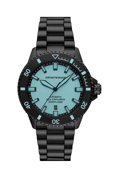 Ρολόι Emporio Armani SEA EXPLORER χρώμα: μαύρο, AR60084