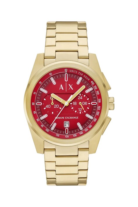 Ρολόι Armani Exchange PARKER χρώμα: χρυσαφί, AX2863