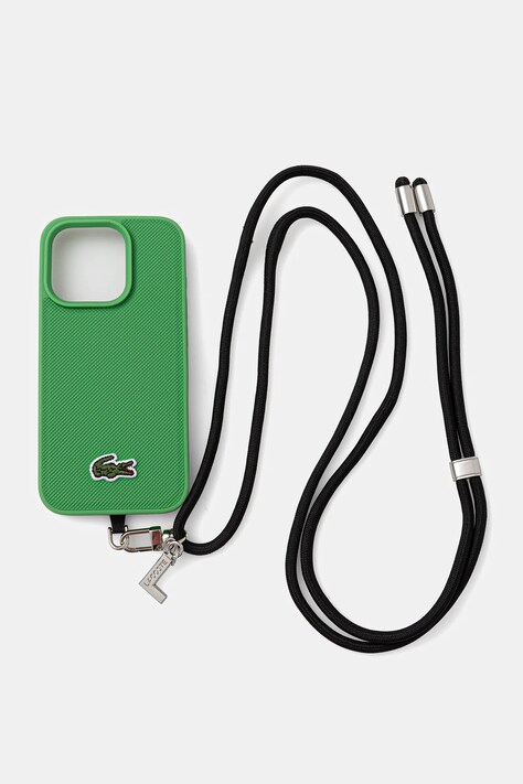 Θήκη κινητού Lacoste iPhone 15 Pro χρώμα: πράσινο, LCHMBCP15LPVCN