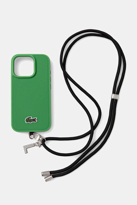 Θήκη κινητού Lacoste iPhone 16 Pro χρώμα: πράσινο, LCHMBCP16LPVCN