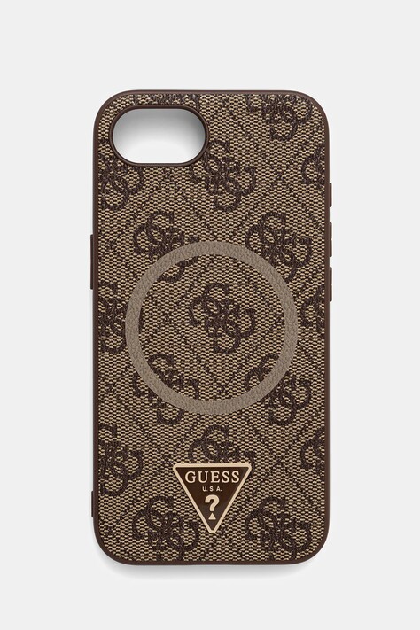 Θήκη κινητού Guess iPhone 16e χρώμα: καφέ, GUHMPSE4P4TDPW