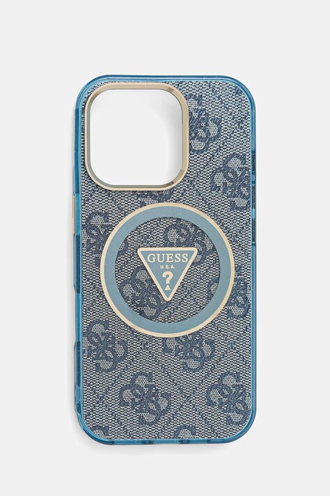 Θήκη κινητού Guess iPhone 16 Pro χρώμα: μπλε, GUHMP16LHG4PRTGB