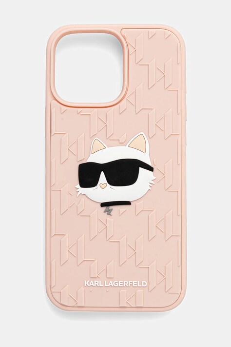 Θήκη κινητού Karl Lagerfeld iPhone 16 Pro Max χρώμα: ροζ, KLHCP16XRBCCHHKLP