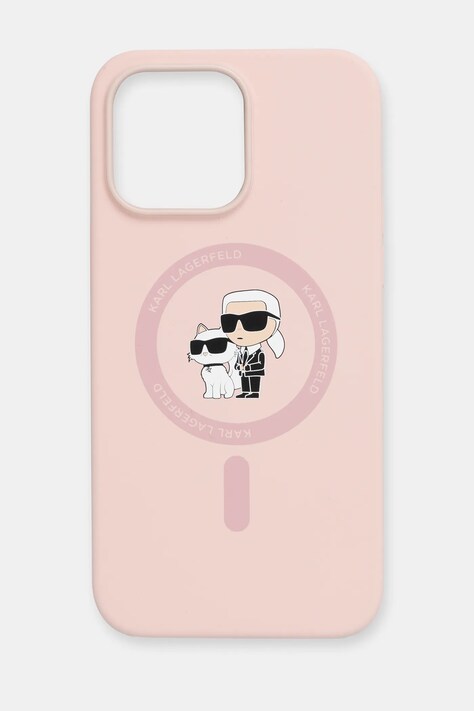 Θήκη κινητού Karl Lagerfeld iPhone 14 Pro Max χρώμα: ροζ, KLHMP14XSCMKCRHP