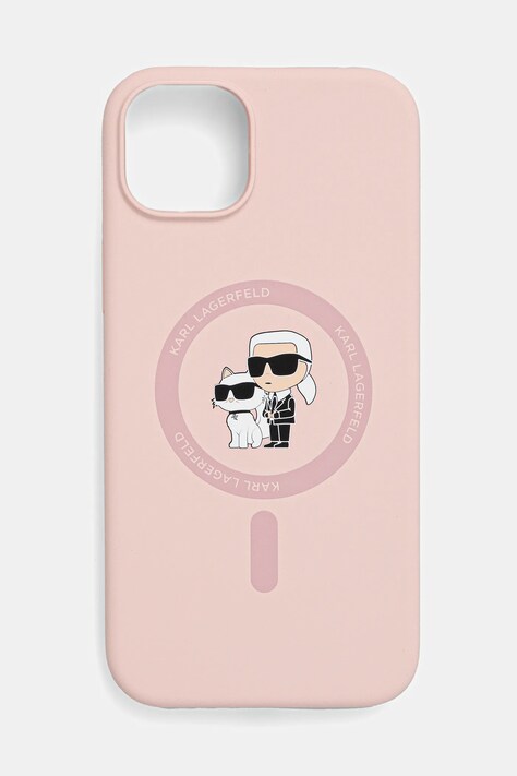 Θήκη κινητού Karl Lagerfeld iPhone 15 Plus χρώμα: ροζ, KLHMP15MSCMKCRHP