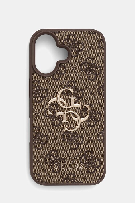Θήκη κινητού Guess iPhone 16 χρώμα: καφέ, GUHCP16S4GMGBR