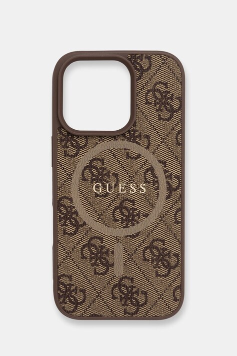 Θήκη κινητού Guess iPhone 16 Pro χρώμα: καφέ, GUHMP16LG4GFRW