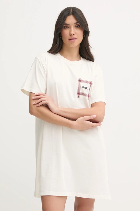 Πιτζάμα Karl Lagerfeld χρώμα: μπεζ, A1W45007