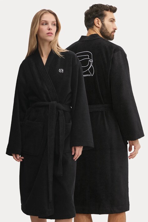 Ρόμπα Karl Lagerfeld χρώμα: μαύρο, A1W45016