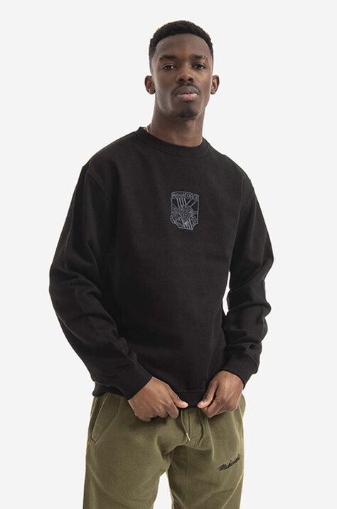 Βαμβακερή μπλούζα Maharishi χρώμα μαύρο 8075.BLACK