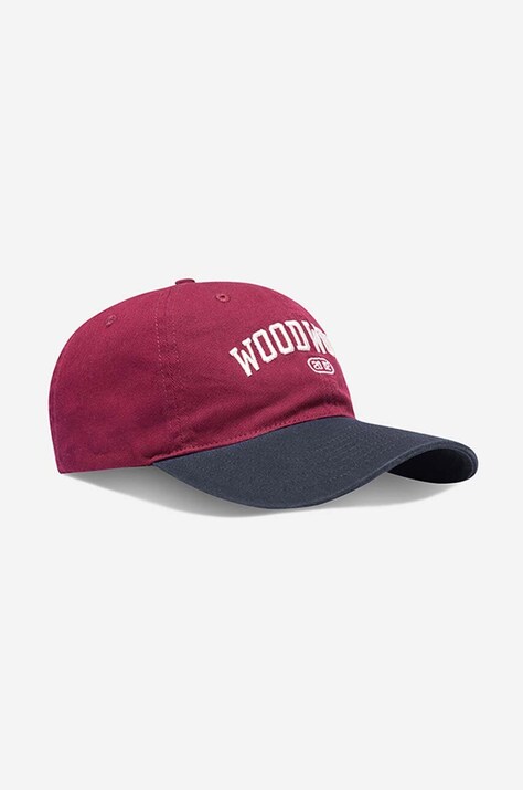 Βαμβακερό καπέλο του μπέιζμπολ Wood Wood Brian χρώμα κόκκινο 12130807.7083