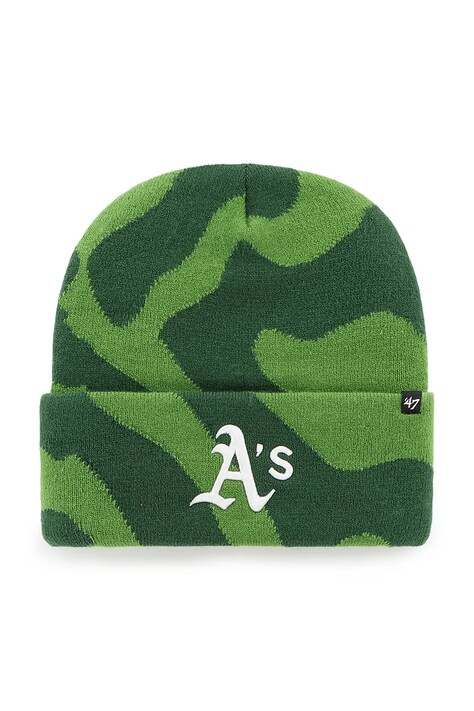 Καπέλο 47 brand MLB Oakland Athletics χρώμα: πράσινο, B-FRFMK18ACE-FF