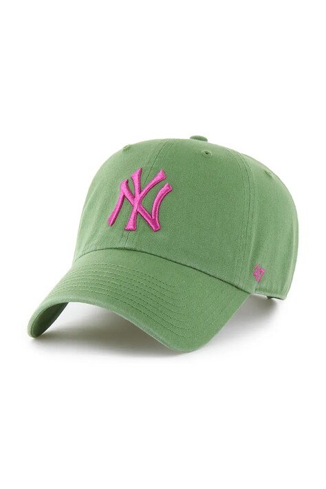 Βαμβακερό καπέλο του μπέιζμπολ 47 brand MLB New York Yankees χρώμα: πράσινο, B-RGW17GWS-FF