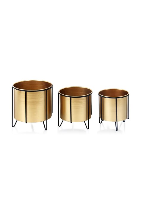 Σετ σεντόνια με κορνίζες Affek Design Swen 3-pack χρώμα: κίτρινο, 0