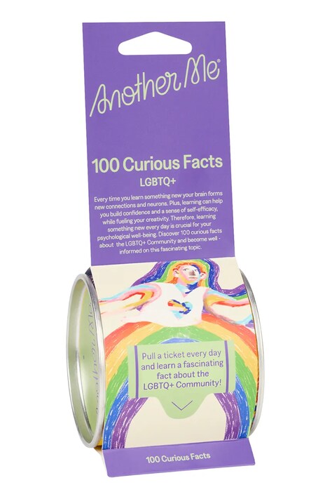 Σετ αυτοκόλλητων σημειώσεων Another Me 100 Curious Facts, LGBTQ+, English χρώμα: πολύχρωμο