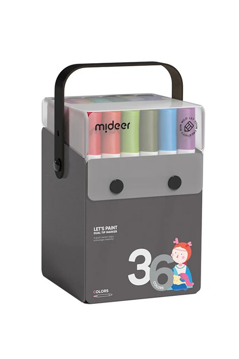 Ημιδιαφανείς μαρκαδόροι με διπλή μύτη Mideer 36-pack χρώμα: πολύχρωμο