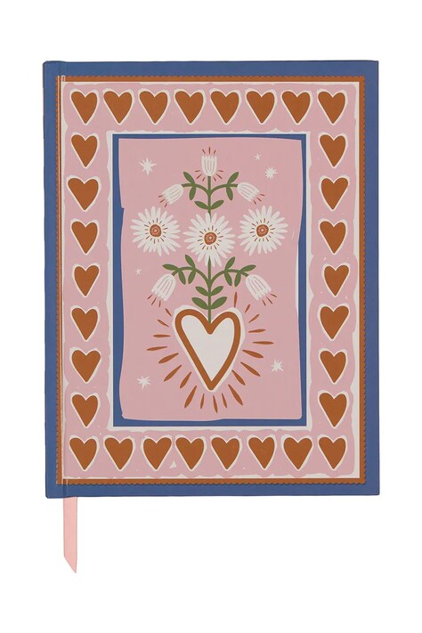 Σημειωματάριο Designworks Ink A Dopo Hearts Journal χρώμα: πολύχρωμο