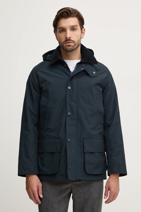 Μπουφάν Barbour Winter Ashby Jacket χρώμα: ναυτικό μπλε, MWB1001
