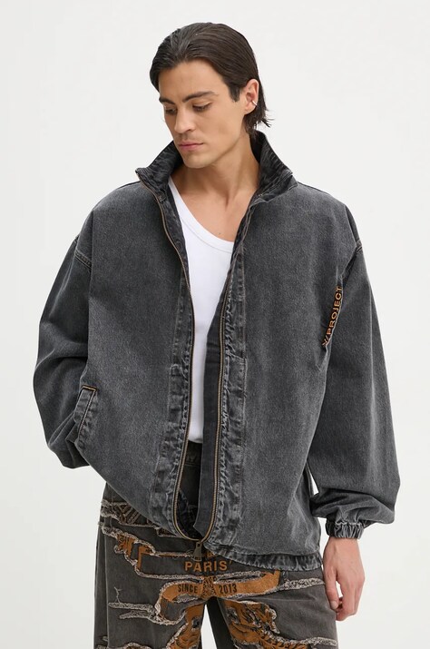 Τζιν μπουφάν Y/Project EVERGREEN PINCHED LOGO DENIM WINDBREAKER ανδρικό, χρώμα: γκρι, 207JA002