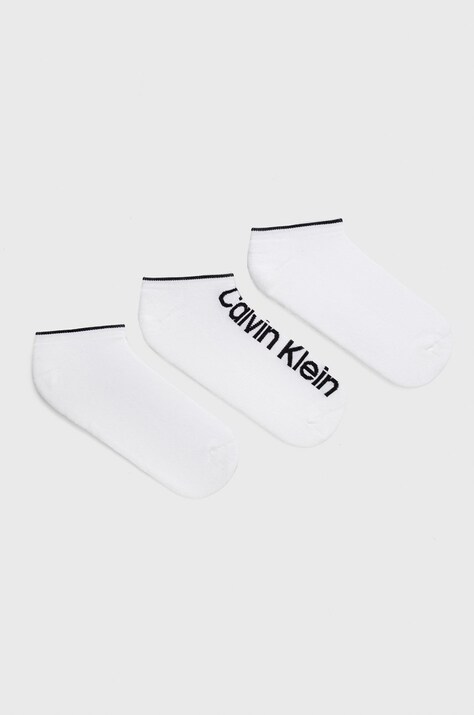 Κάλτσες Calvin Klein ανδρικες, χρώμα: άσπρο 701218724