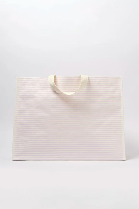Τσάντα παραλίας SunnyLife Lazy Days Pink Stripe χρώμα: ροζ