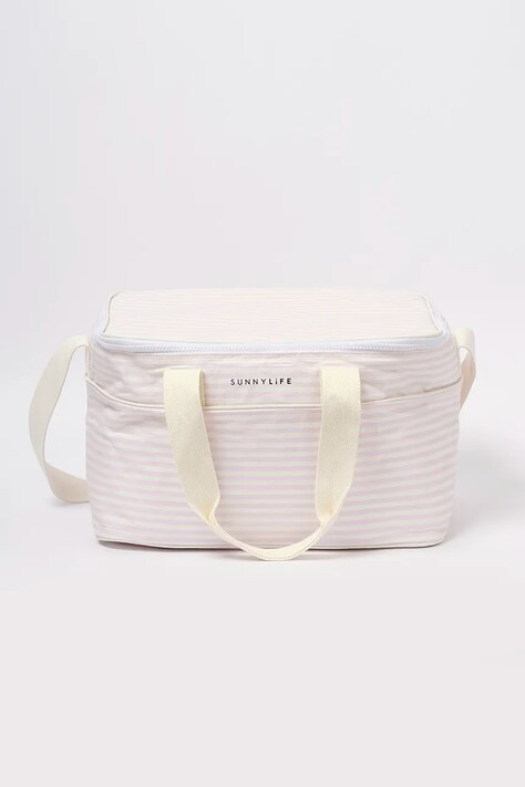 Θερμική τσάντα SunnyLife Lazy Days Pink Stripe 18,7 L χρώμα: ροζ