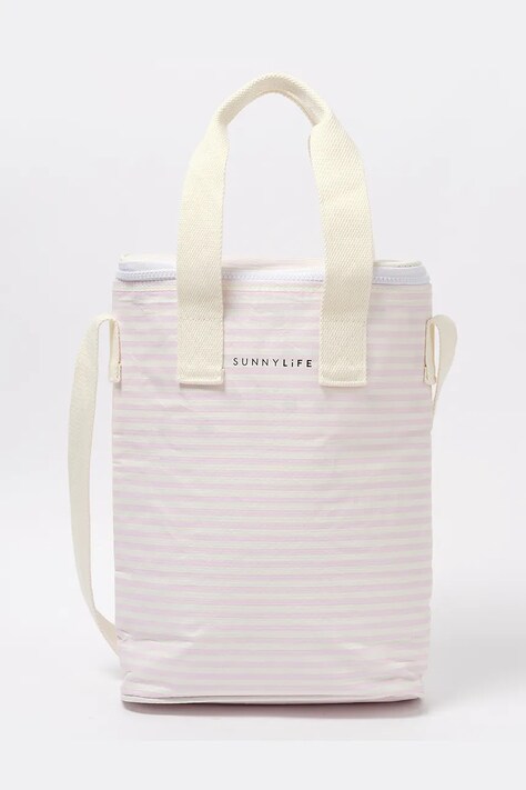 Θερμική τσάντα SunnyLife Lazy Days Pink Stripe 8 L χρώμα: ροζ