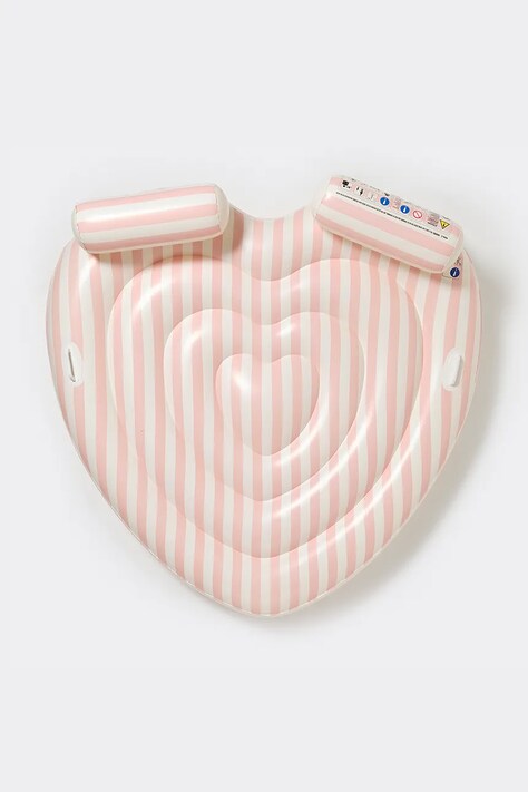 Στρώμα αέρα για κολύμπι SunnyLife Stole My Heart Pink Stripe χρώμα: ροζ