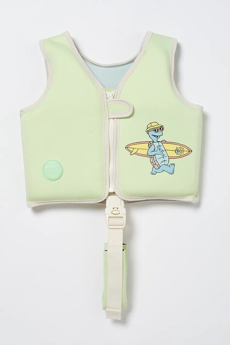 Παιδικό γιλέκο κολύμβησης SunnyLife Shred Turtle Aqua x Rip Curl 1-2 years χρώμα: πράσινο