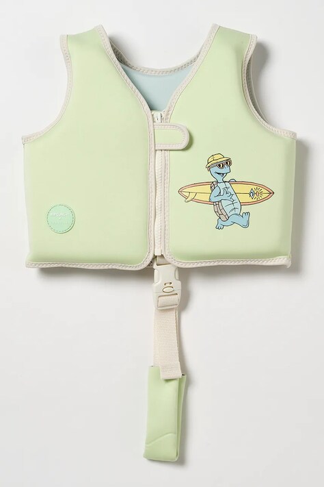 Παιδικό γιλέκο κολύμβησης SunnyLife Shred Turtle Aqua x Rip Curl 2-3 years χρώμα: πράσινο