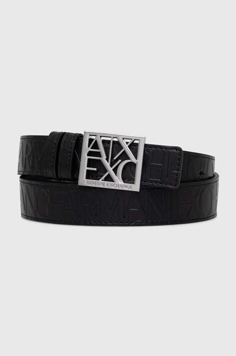 Αναστρέψιμη ζώνη Armani Exchange χρώμα: μαύρο, 941179 CC793