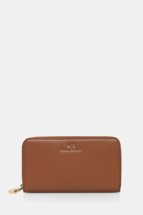 Πορτοφόλι Armani Exchange χρώμα: καφέ, XW000359 AF12040