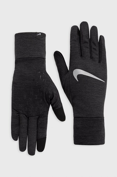 Γάντια Nike γυναικεία, χρώμα: μαύρο