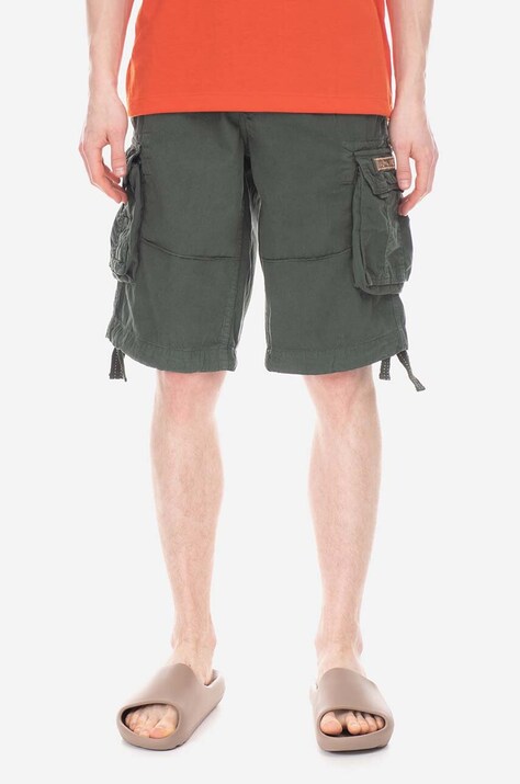 Βαμβακερό σορτσάκι Alpha Industries Alpha Industries Jet Short 191200 353 χρώμα: πράσινο