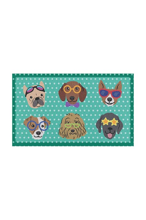 Χαλάκι Artsy Doormats Dogs on Polka Dots χρώμα: πολύχρωμο