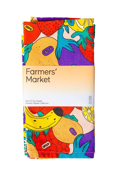 Πετσέτες κουζίνας Farmers Market 2-pack χρώμα: πολύχρωμο