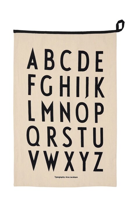 Βαμβακερή πετσέτα κουζίνας Design Letters Premium Classic χρώμα: μπεζ