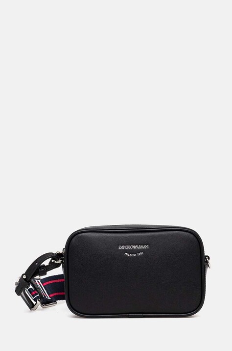 Δερμάτινη τσάντα Emporio Armani χρώμα: μαύρο, Y3H276 Y478E