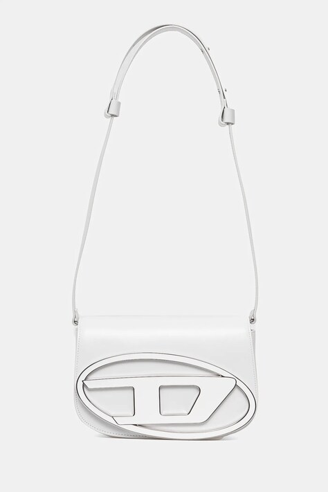 Δερμάτινη τσάντα Diesel 1DR 1DR M shoulder bag χρώμα: άσπρο, X09568.PR818