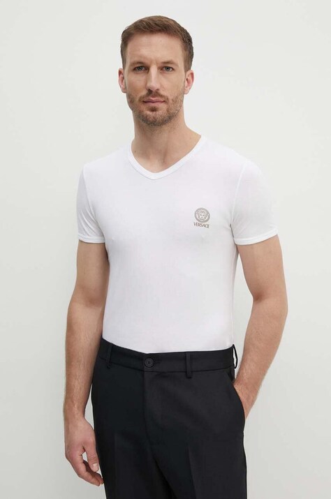 Μπλουζάκι Versace χρώμα: άσπρο, AUU01004 1A10011
