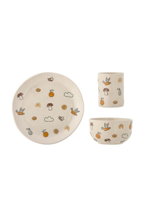 Παιδικό σετ πρωινού Bloomingville Agnes 3-pack χρώμα: πολύχρωμο
