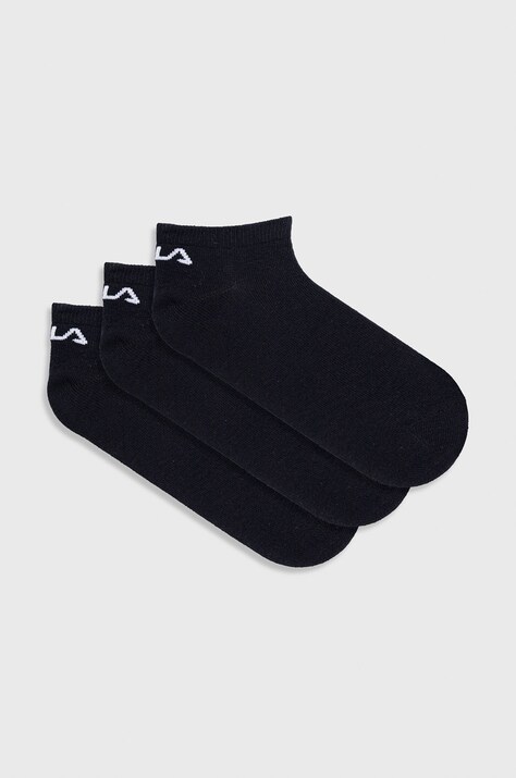 Κοντές κάλτσες Fila (3 pack) χρώμα: ναυτικό μπλε