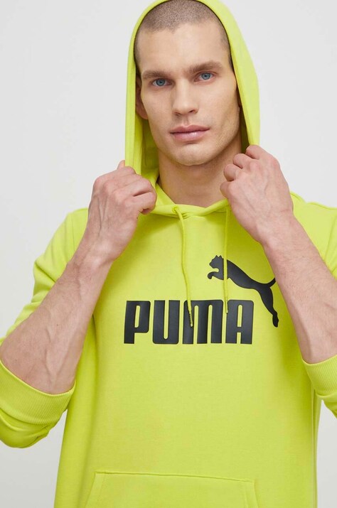 Μπλούζα Puma χρώμα: πράσινο, με κουκούλα 586687